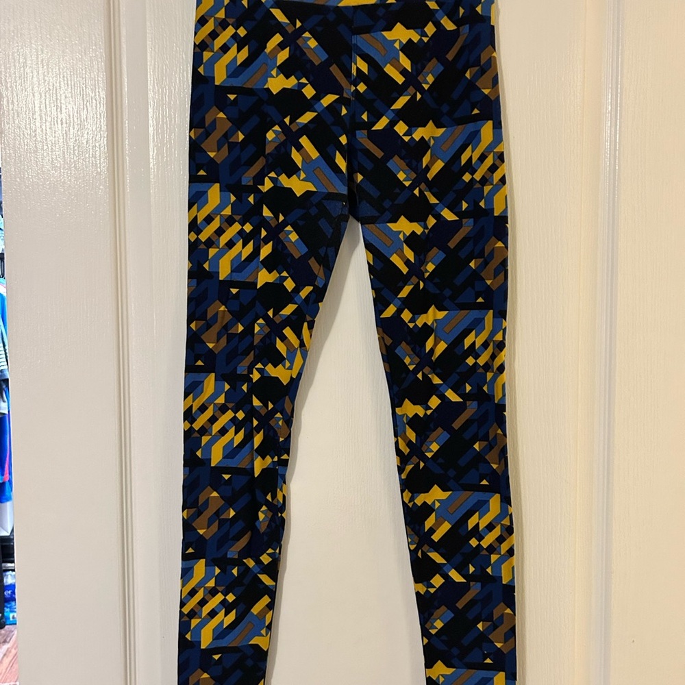 5 for $15 EUC Yellow/Navy/Royal Leggings OS